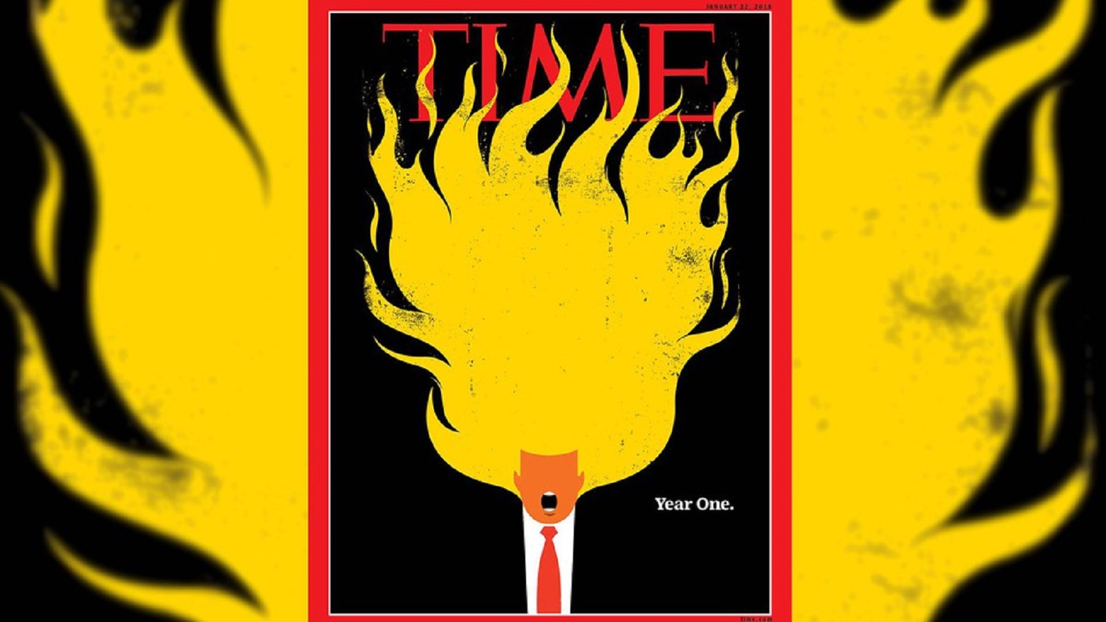 ترامب "يحترق" على غلاف "تايم"