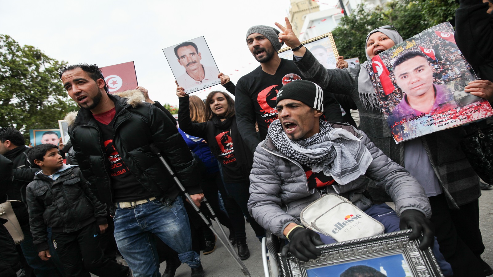 ذكرى الثورة التونسية:المصابون يطالبون بالعدالة..والمحتجون في الشوارع