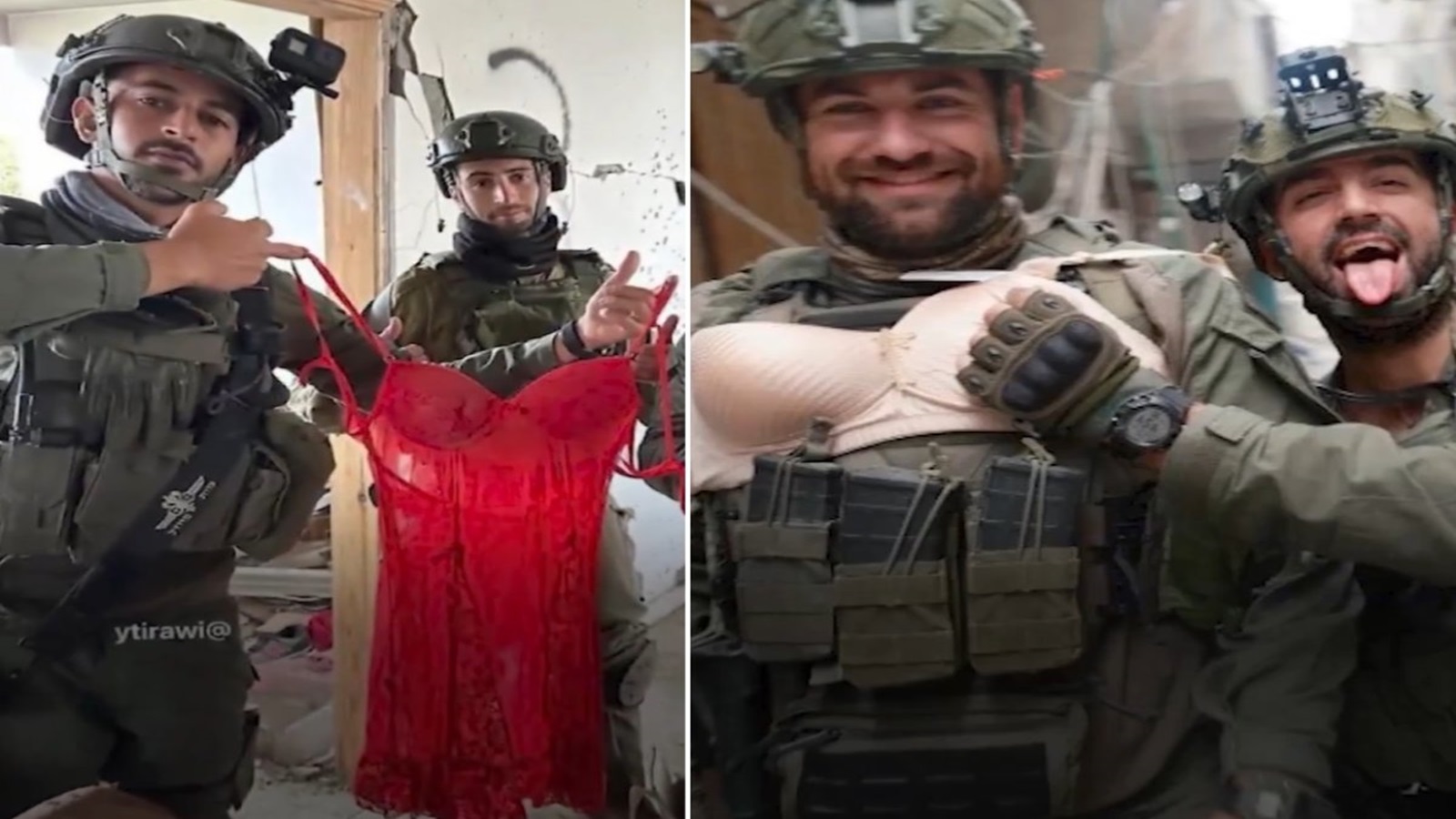 ملابس داخلية ودمى أزياء...جنود إسرائيليين يعيثون فساداً في غزة