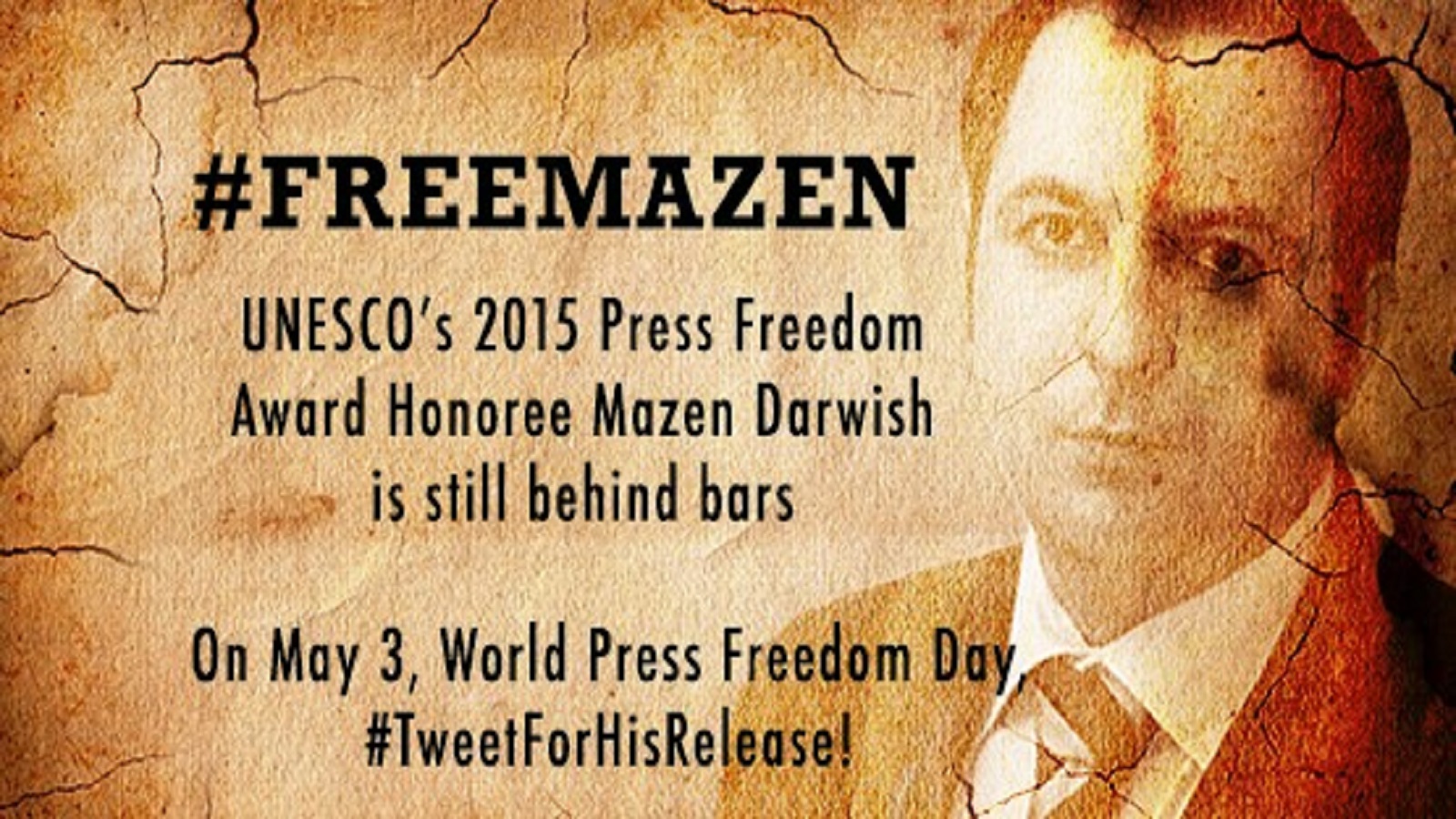 الحرية لمازن درويش.. صرخة اليوم العالمي لحرية الصحافة