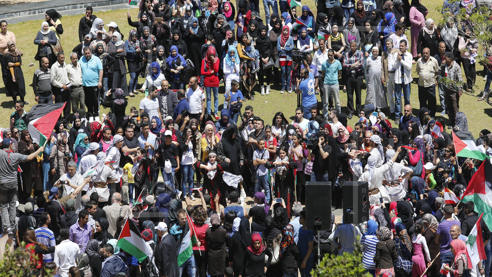 اعتصام فلسطيني في حديقة جبران في يوم العمال (علي علوش)