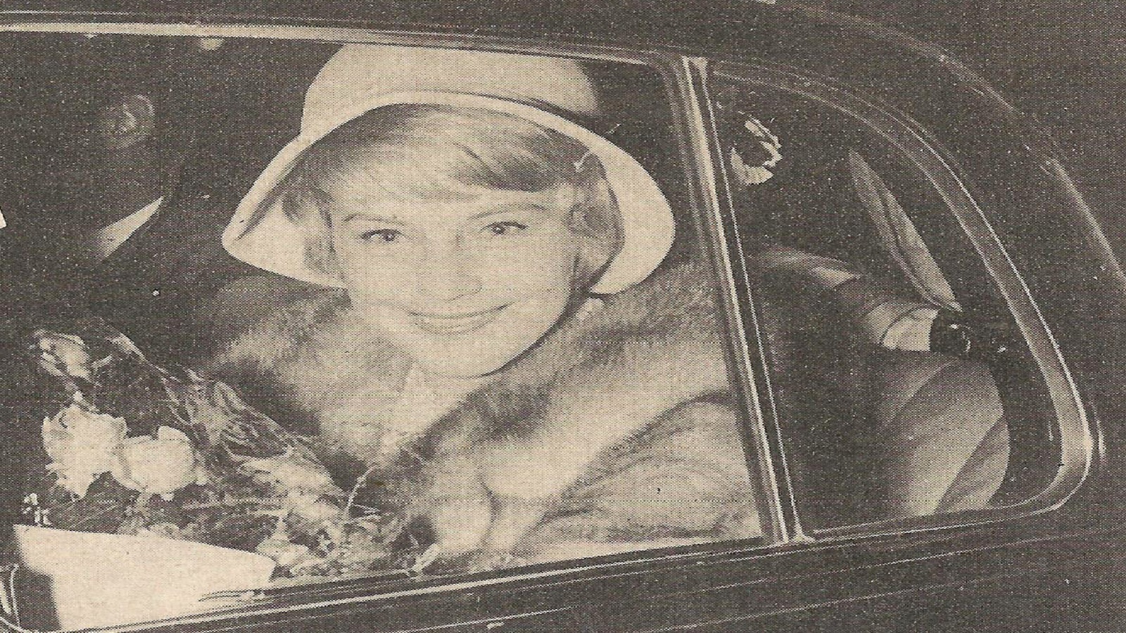 النجمة ماريا شيل عند وصولها إلى بيروت، 1961.