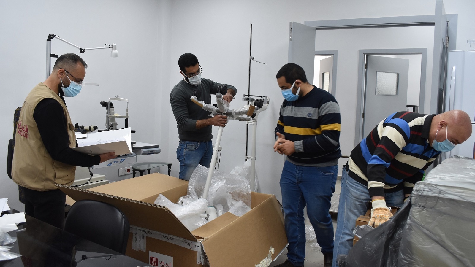 مساهمة فلسطينية نوعية في تجهيزات مستشفى الكرنتينا