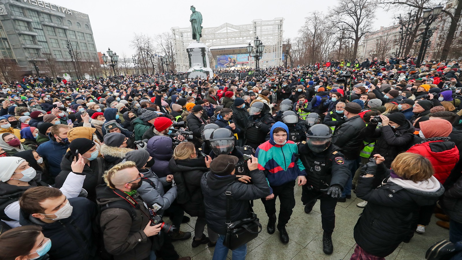 روسيا:احتجاجات في طول البلاد تطالب بالإفراج عن نافالني