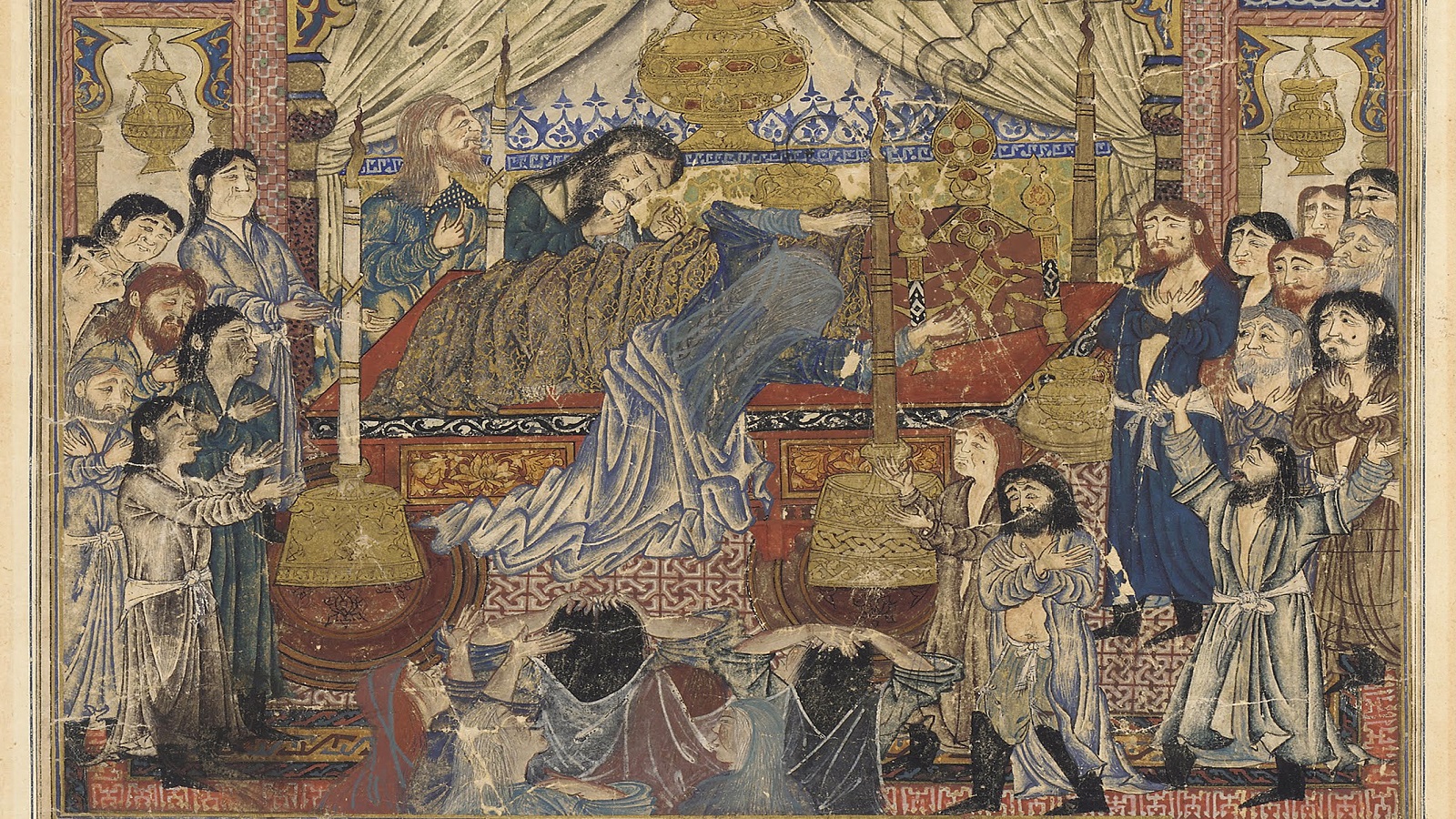تابوت الإسكندر، الشاهنامه، 1330،  فرير غاليري، واشنطن.