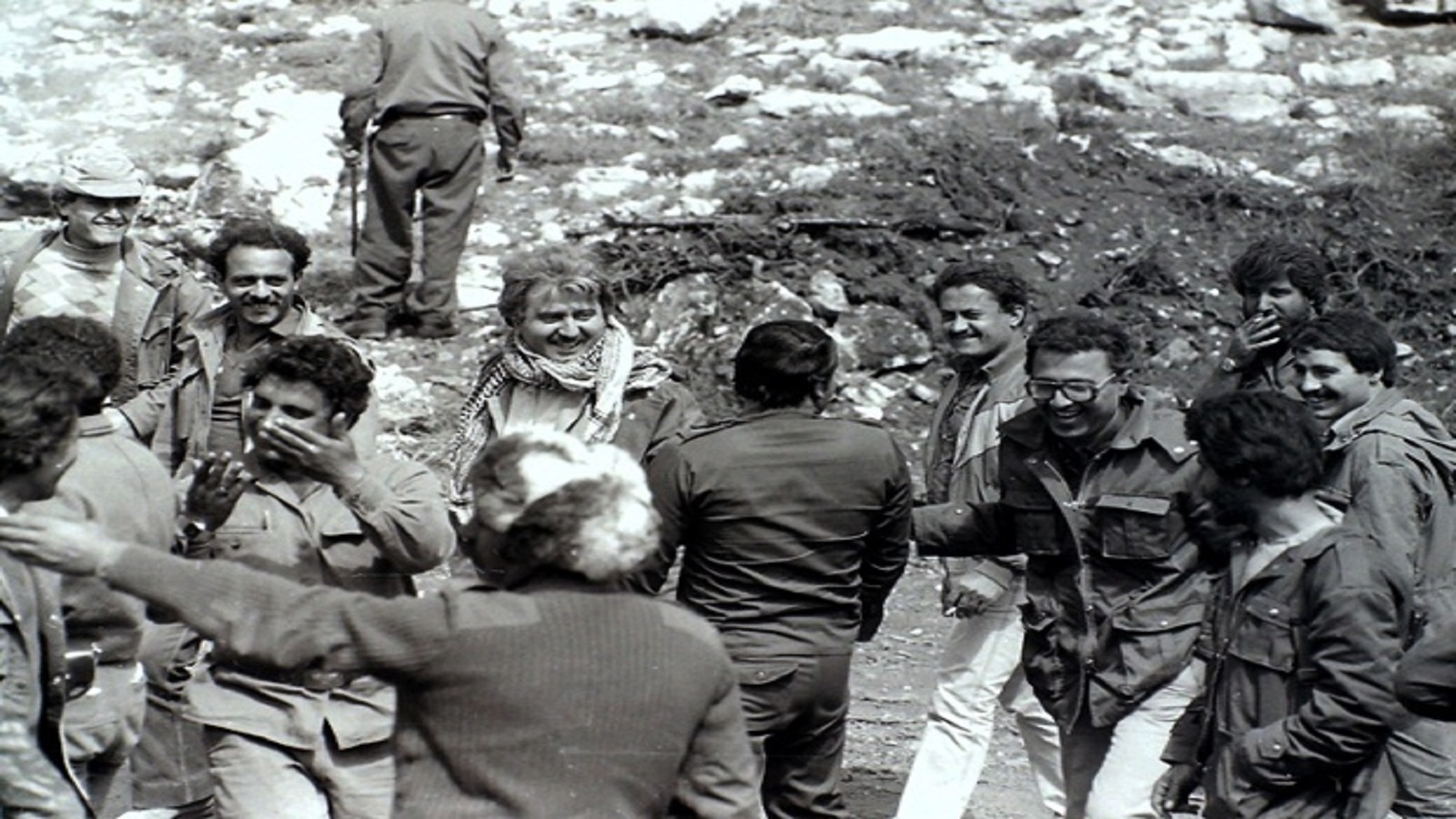 جورج حاوي وفاروق دحروج ورفاقهما في عيون السيمان - جبل لبنان (دياب القرصيفي)