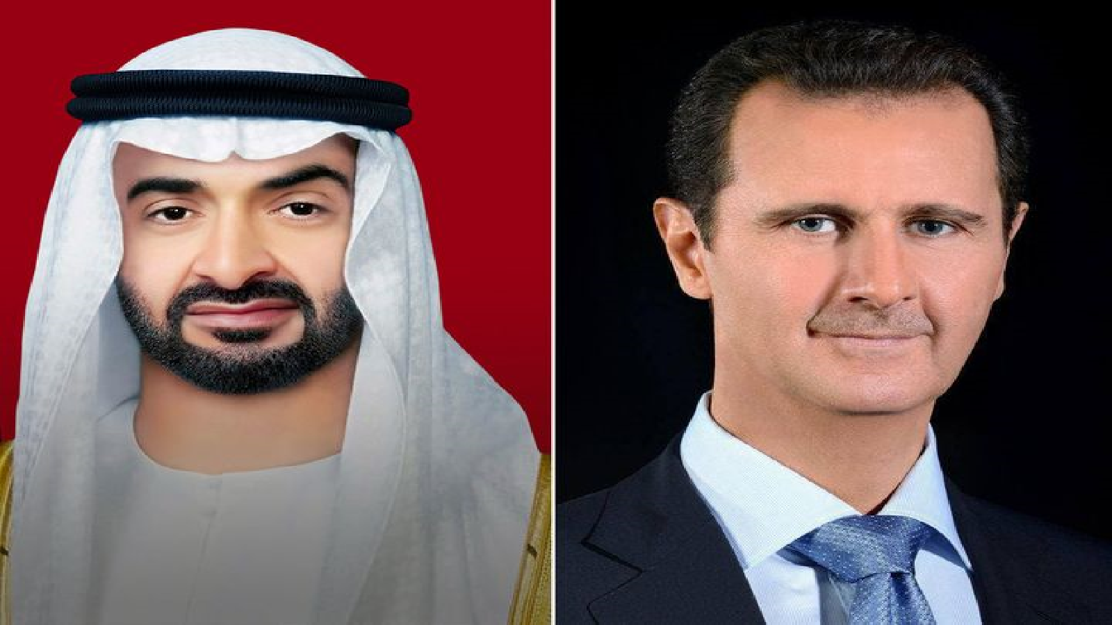 الأسد يتوسع نحو الامارات..اتصال بولي عهد أبو ظبي