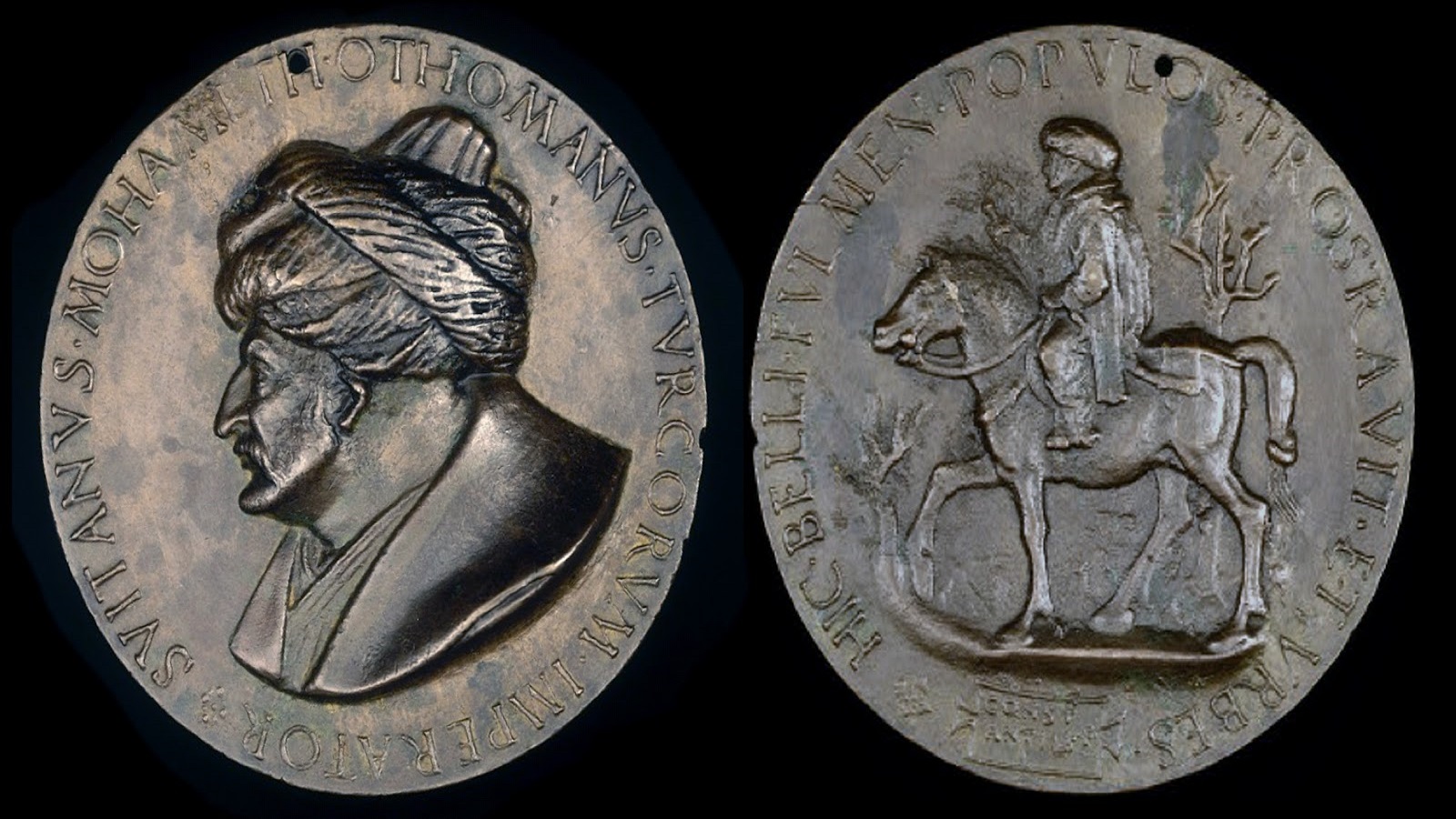 محمد الفاتح على ميدالية تحمل توقيع كوستانزو دو فيرارا، في"متحف أشموليان"(أوكسفورد)