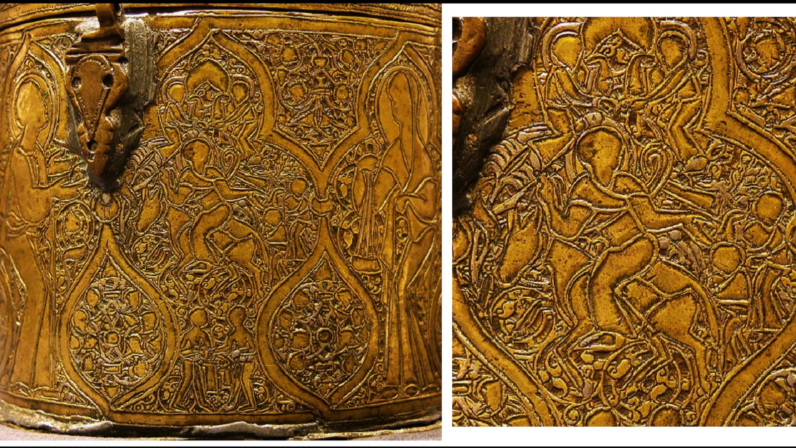 الشعانين، علبة نحاسية، سوريا، القرن الثالث عشر، متحف متروبوليتان، نيويورك. 
