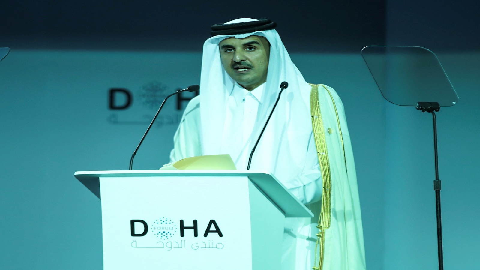 أمير قطر:حل الازمة الخليجية بفك الحصار والحوار