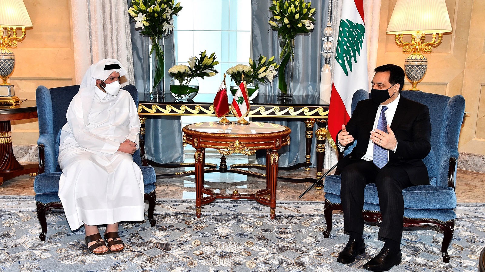 أمير قطر يستقبل دياب: حماية لبنان أمناً واقتصاداً