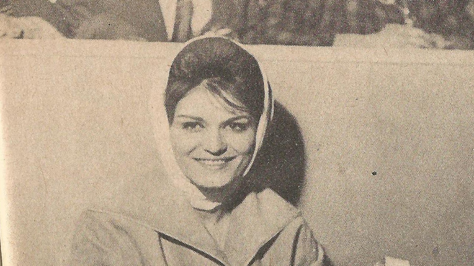 داليدا في مطار بيروت، 1961.