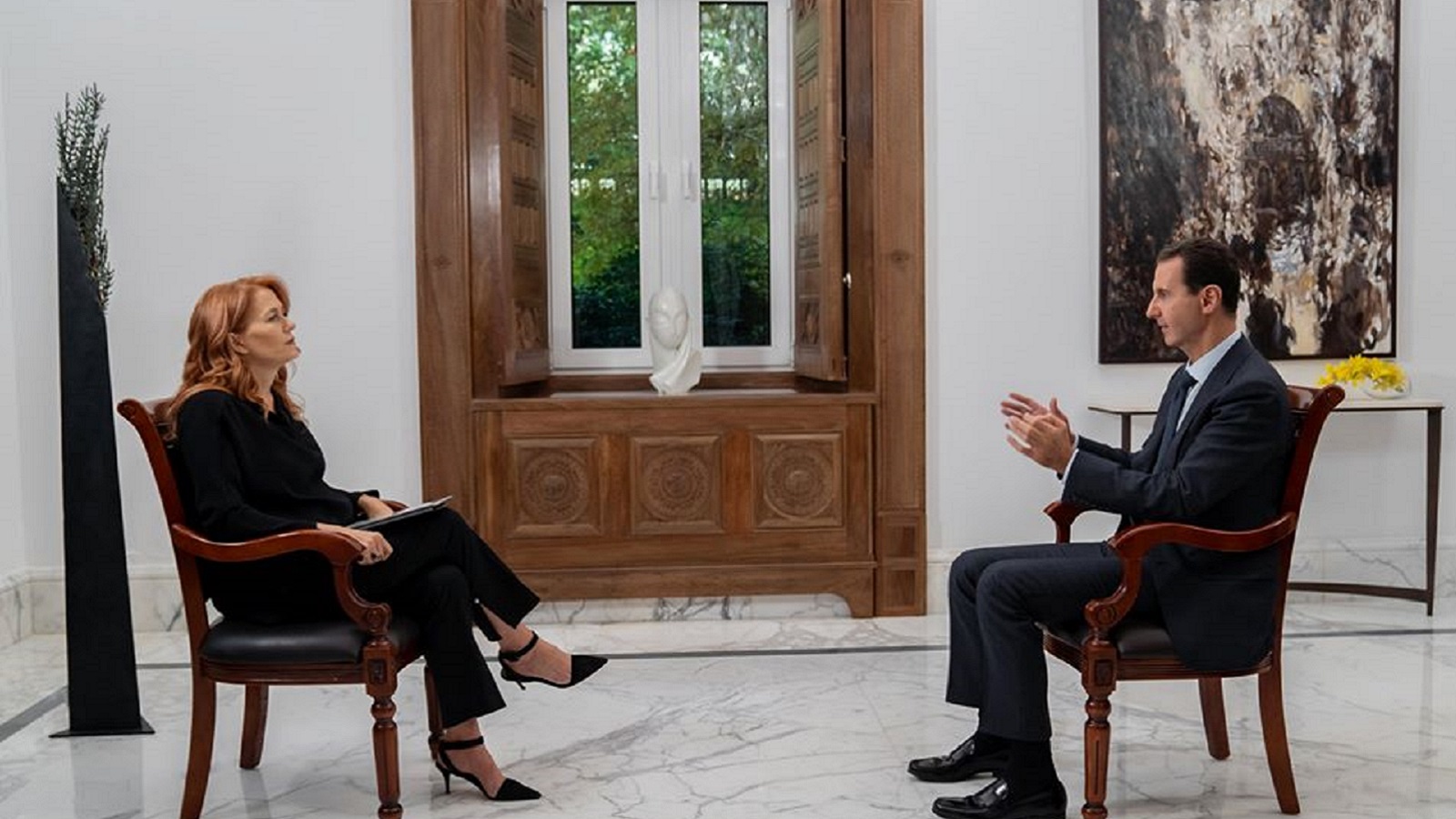 الرئاسة السورية تتوعد قناة ايطالية..وتبث مقابلة الاسد