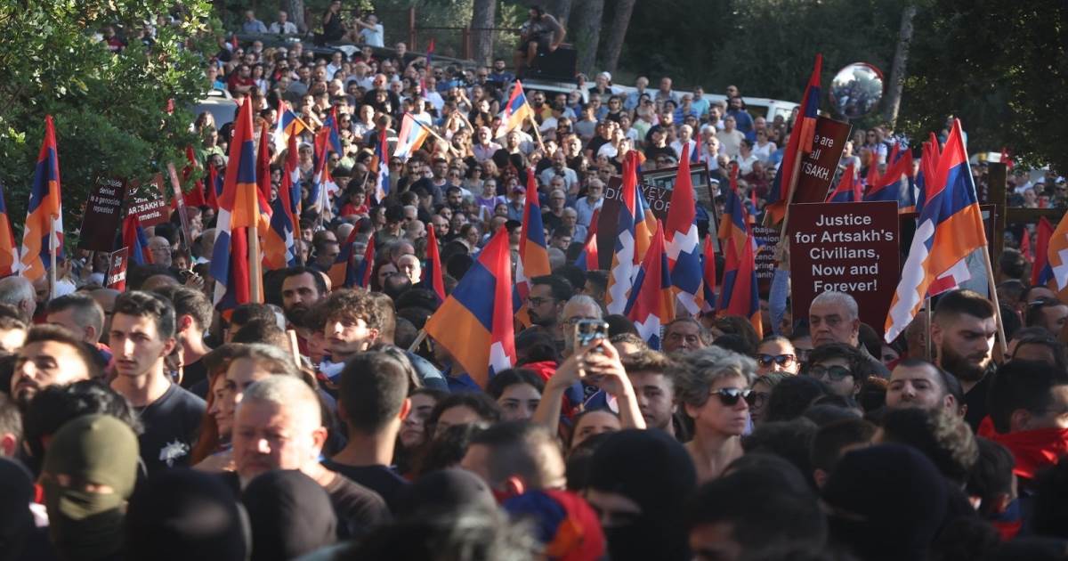 Protest in Lebanon Against Renewed War in Nagorno-Karabakh Region