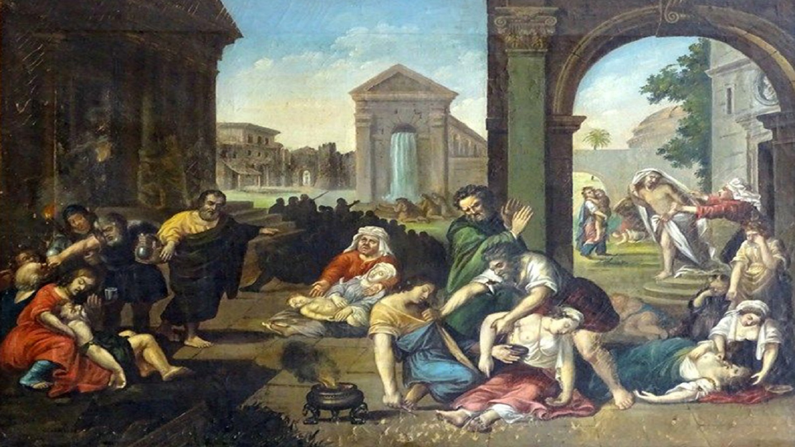 طاعون أثينا، لوحة إيطالية من نتاج نهاية القرن السابع عشر