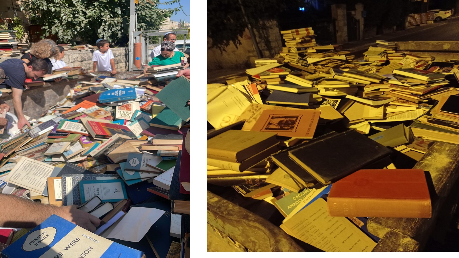 مكتبة يعقوب لانداو في حاوية قمامة في القدس