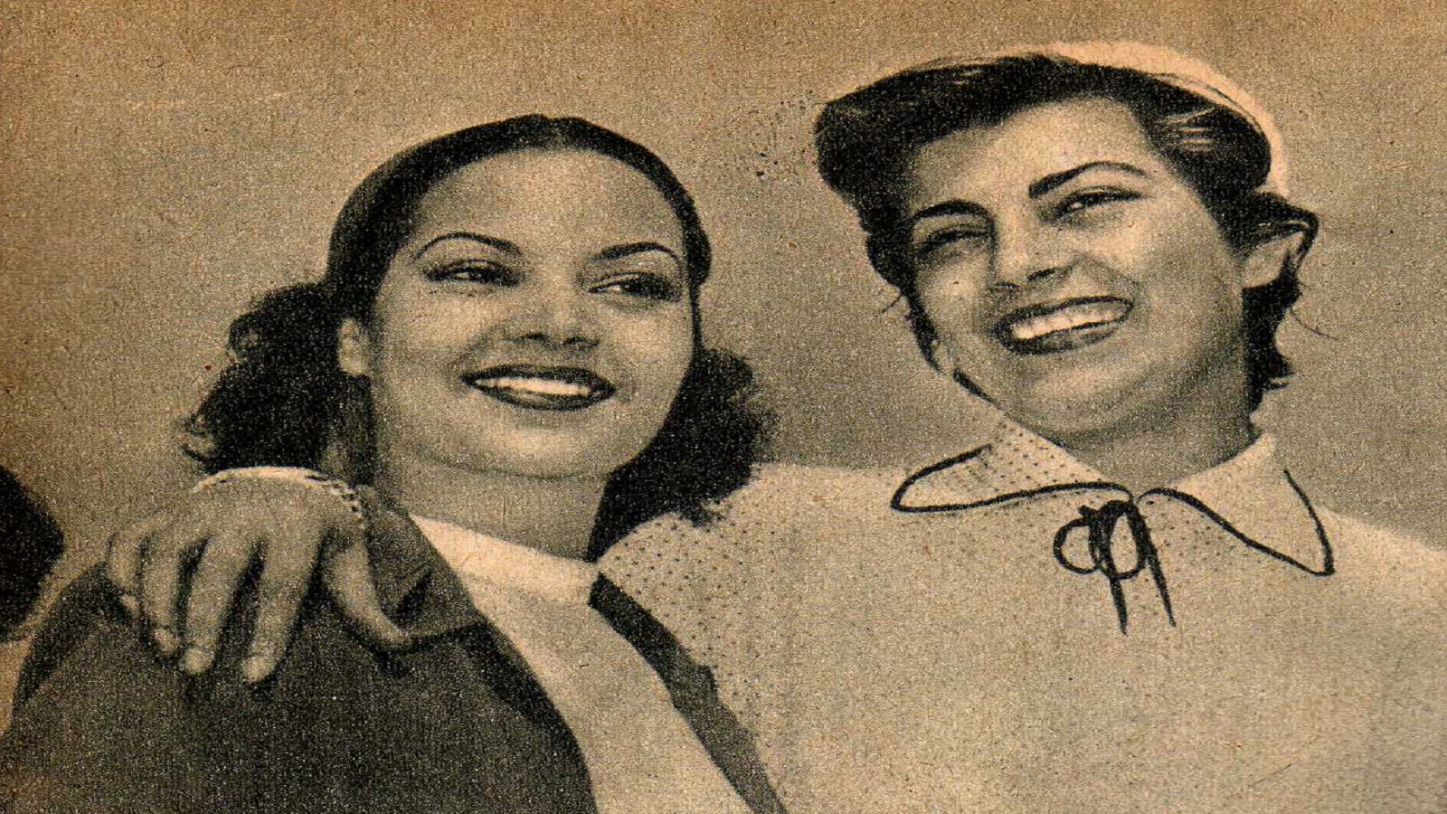 - مهرجان كان 1952: مديحة يسري برفقة النجمة اليونانية ايرين باباس.