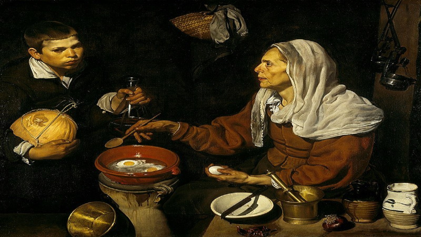"عجوز تقلي البيض" للرسام الإسباني دييغو فيلاثكيث