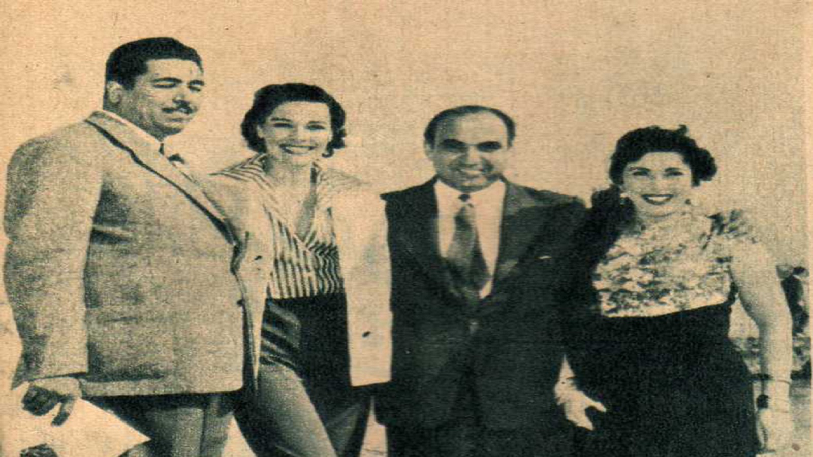 كان 1956: تحية كاريوكا، صلاح أبو سيف، رمسيس نجيب، والممثلة الجزائرية كريمة.