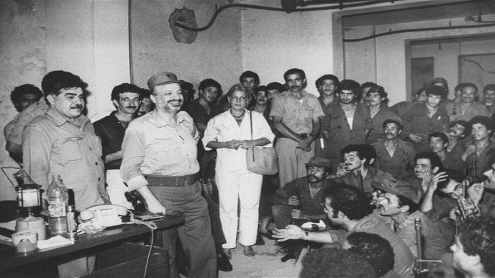 مع ياسر عرفات ومقاتلي منظمة التحرير