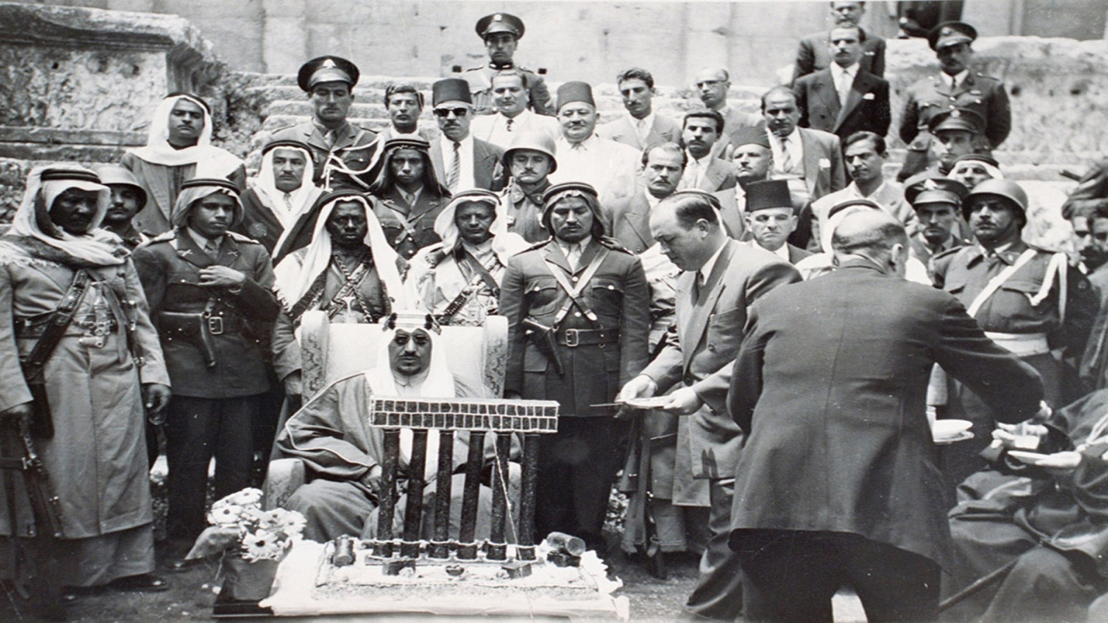 زيارة الملك سعود بن عبد العزيز إلى قلعة بعلبك العام 1966 (دياب القرصيفي)