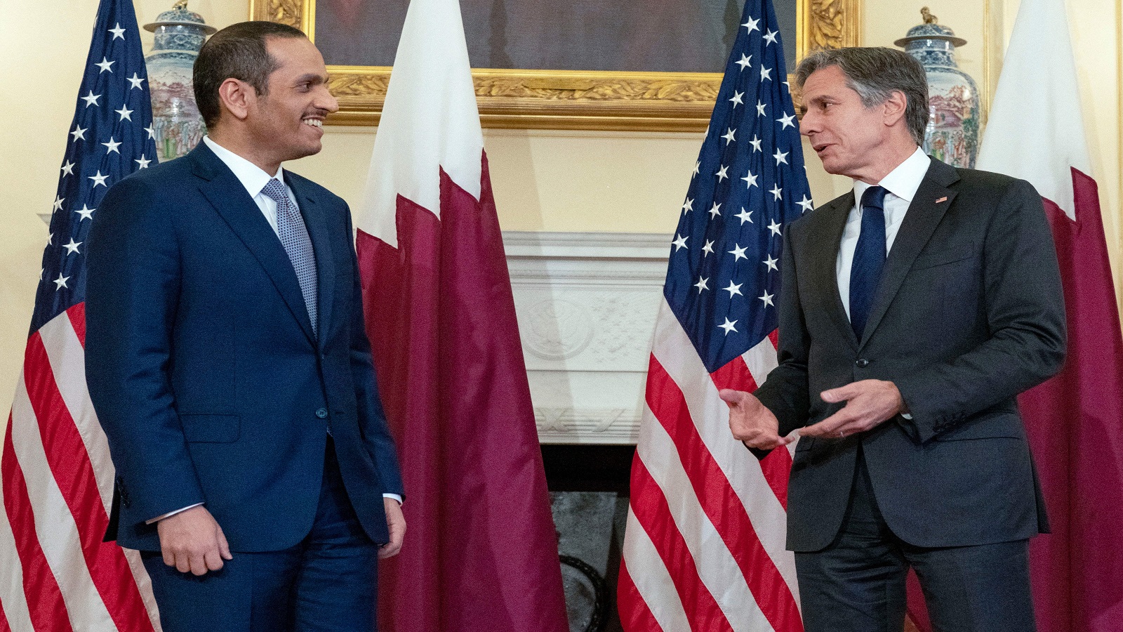 وزير خارجية قطر يلتقي بلينكن:لحوار مفتوح بين الخليج وإيران