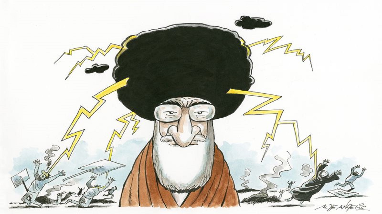 الرقابة اللبنانية تحذف كاريكاتور خامنئي من "كورييه انترناسيونال"!